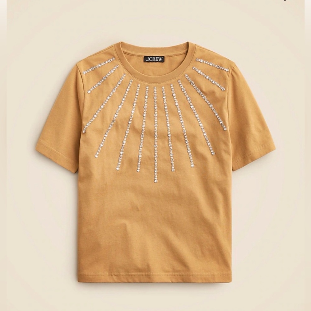 Jcrew Embellished cotton classic T-shirt NWT